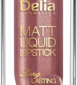 Delia Matt Liquid Lipstick iwth Metallic finish Celine 104