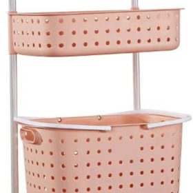 سلة الغسيل / الوردي والبني والأبيض