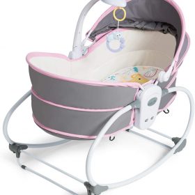 طفل هزاز السرير 5IN1 .. / اللون الوردي والأخضر